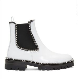 Alexander Wang white spencer boots 38 1/2
